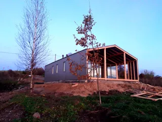 Haus nach Projekt „Barnhouse 76.1“, Dorf Zolotoruche: Fertiges Haus