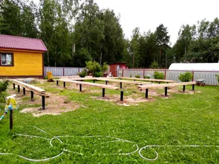 Haus nach individuellem Projekt, SNT „Sarja“: Fundament und Schwellenrahmen
