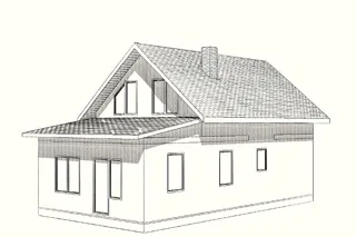 Haus nach individuellem Entwurf, Region Leningrad: Projektvisualisierung