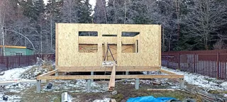 Haus nach Projekt „Finnisch 60“, Gebiet Moskau: Wandmontage