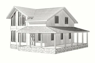 Haus 188 m² nach individuellem Projekt, Dorf Ivanovskoe: Projektvisualisierung