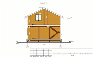 Haus nach individuellem Entwurf, Gartengemeinschaft SNT „Woschod“: Grundriss des Projekts