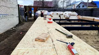 Haus nach Projekt „Dorofejewo“, Kovrov: Fundament und Grundrahmen