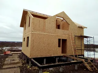 Haus nach Projekt „Dorofejewo“, Region Jaroslawl: Wandmontage