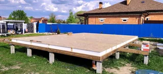 Haus 58,41 m² nach individuellem Projekt, Gebiet Moskau: SIP-Boden auf Höhe 0