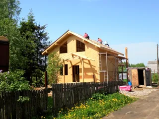 House based on the “Briz” design, Ivanovo Region: wall assembly