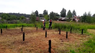Haus nach individuellem Projekt, Dorf Fedosovo: Fundament und Grundrahmen
