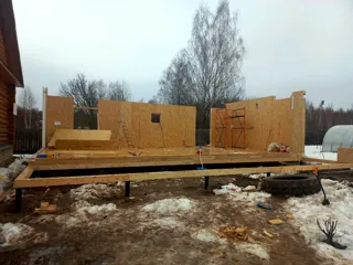Datscha nach Projekt „Mistika - D“, Dorf Buldachikha: Wandmontage