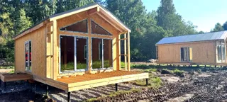 Özel projeye göre 53,5 m² ev, Leningrad bölgesi: tamamlanmış ev