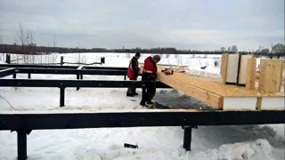 Haus nach Projekt „Amulet“, Rybinsk: Fundament und Grundrahmen