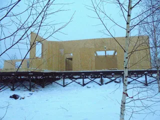 Haus nach Projekt „Arizona“, Gebiet Nischni Nowgorod: Wandmontage