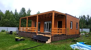 Haus nach Projekt „Mistika - S2.8“, Dorf Kukarino: Fertiges Haus