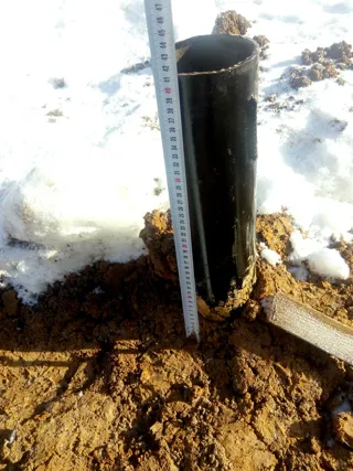 Haus nach Projekt „Sefir“, Siedlung Dubna: Fundament und Grundrahmen