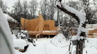 Haus nach Projekt „Barnhouse 110“, Ivanovo: Wandmontage