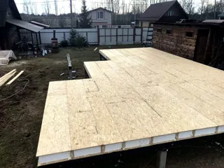 Haus nach individuellem Entwurf, Dorf Vnukovo: Boden aus SIP-Paneelen auf Höhe 0