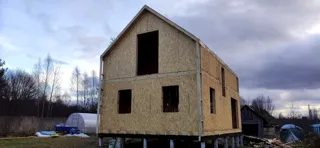 148 m² house, “Barnhouse Saint Petersburg” design, Ivanovo Region: wall assembly
