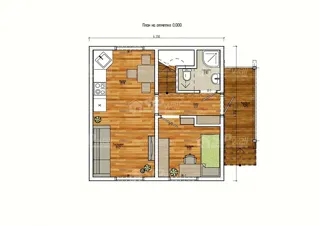 House based on the “Avdeevo” design, Molodtsovo settlement: design floor plan
