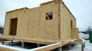 Haus nach Projekt „Premera“, Dorf Bolshoe Klochkovo: Wandmontage