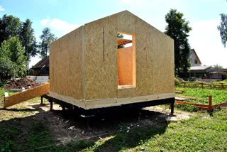 Dacha house, “Nezhnost 3” design, Ivanovo Region: wall assembly
