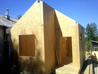 Custom-design dacha house, Kostroma: wall assembly