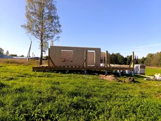 Custom-design house, Ivanovo Region: wall assembly