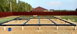 Haus 92 m² nach individuellem Projekt, Dorf Ivantsevo: Fundament und Grundrahmen