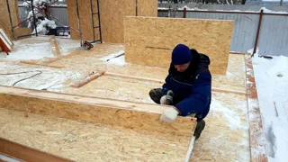 Haus nach Projekt „Barnhouse 110“, Ivanovo: Wandmontage