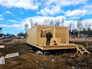 30 m² ev, özel proje, “Bovariya” SNT: duvar montajı