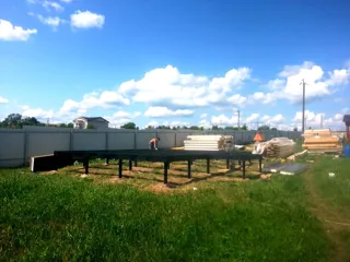 Haus nach Projekt „Bylina“, Gebiet Moskau: Fundament und Grundrahmen