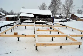Haus nach Projekt „Townhouse - 1“, Ivanovo: Fundament und Grundrahmen