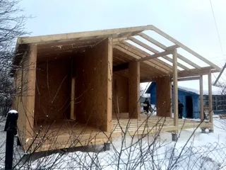 Haus 69 m², individuelles Projekt, SNT „Juschnyj-5“: Wandmontage