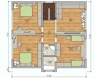 Haus nach Projekt „Tajna“, Krasnogorsk: Projektgrundriss