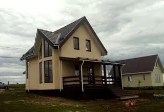 Haus nach Projekt „Garmonija 122.89“, Dorf Shirino: Fertiges Haus