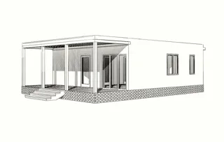 Haus 76 m² nach individuellem Projekt, Dorf Shirokovo: Projektvisualisierung