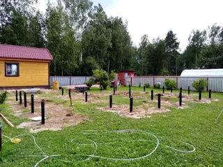 Haus nach individuellem Projekt, SNT „Sarja“: Fundament und Schwellenrahmen