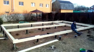 Haus nach Projekt „Garmonija 122.89“, Dorf Buzharovo: Fundament und Grundrahmen