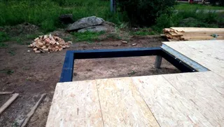 House, custom design, Kostroma 28: foundation and base framing