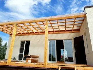 Haus nach Projekt „Mistika - E2.8“, Dorf Novoe: Fertiges Haus
