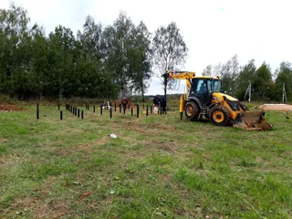 Haus nach Projekt „Grafit“, Siedlung Lyubashino: Fundament und Grundrahmen