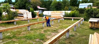 Дом по индивидуальному проекту, СНТ «Надежда»: фундамент и обвязка