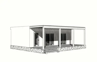 Haus 70 m², individuelles Projekt, SNT „Rjabinka“: Projektvisualisierung