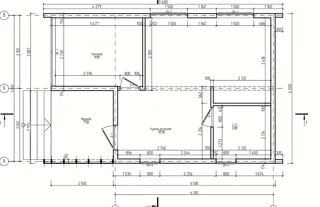 Özel projeye göre 54 m² ev, Zverintsy köyü: proje planı