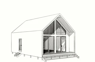 Haus 76 m² nach individuellem Projekt, Dorf Emelyanka: Projektvisualisierung