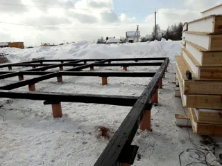 Haus nach individuellem Projekt, Dorf Popovskaya: Fundament und Grundrahmen