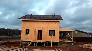 Haus nach Projekt „Jessentuki 8x8“, Dorf Kadnikovo: Fertiges Haus