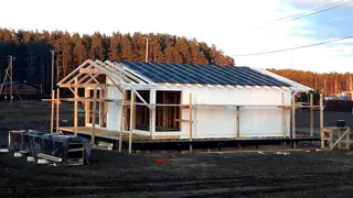 House, “Half-timbered 98” design, Borisovo village: facade finishing