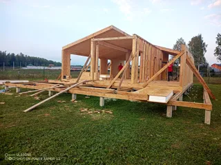 Haus nach Projekt „Barnhouse 110“, Dorf Ivantsevo: Wandmontage