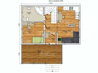Haus nach Projekt „Dorofejewo“, Region Jaroslawl: Projektgrundriss