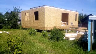 Haus 70 m², Projekt „Finnisch 70“, Siedlung Kolobovo: Wandmontage