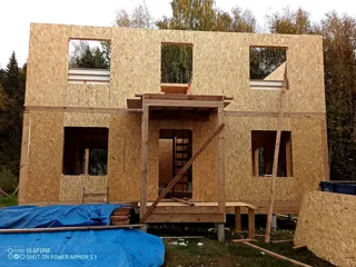 Haus nach Projekt „Dilischans 8x9“, Region Wologda: Obergeschoss und Dachgeschoss
